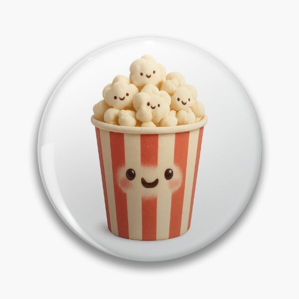 Item preview, Cute Popcorn Bucket with Happy Kernels | Kawaii Fun Food Art designed and sold by Moons Studio.