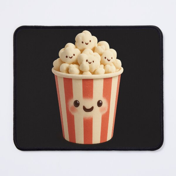 Item preview, Cute Popcorn Bucket with Happy Kernels | Kawaii Fun Food Art designed and sold by Moons Studio.