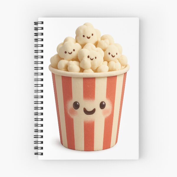 Item preview, Cute Popcorn Bucket with Happy Kernels | Kawaii Fun Food Art designed and sold by Moons Studio.