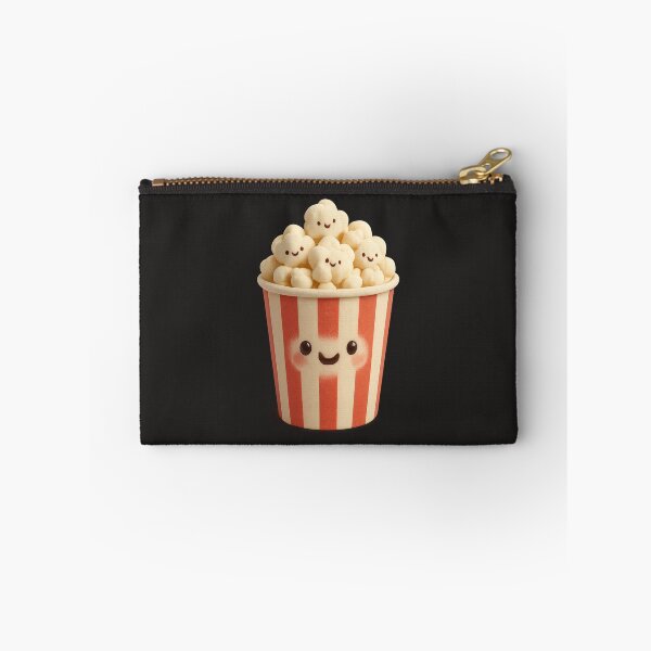Item preview, Cute Popcorn Bucket with Happy Kernels | Kawaii Fun Food Art designed and sold by Moons Studio.