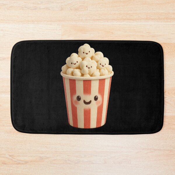 Item preview, Cute Popcorn Bucket with Happy Kernels | Kawaii Fun Food Art designed and sold by Moons Studio.