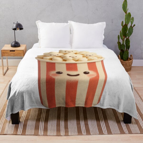 Item preview, Cute Popcorn Bucket with Happy Kernels | Kawaii Fun Food Art designed and sold by Moons Studio.