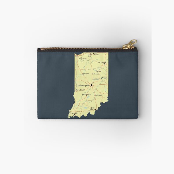 Item preview, Indiana State Map, Vintage Roads & Cities Pride designed and sold by mashmosh.