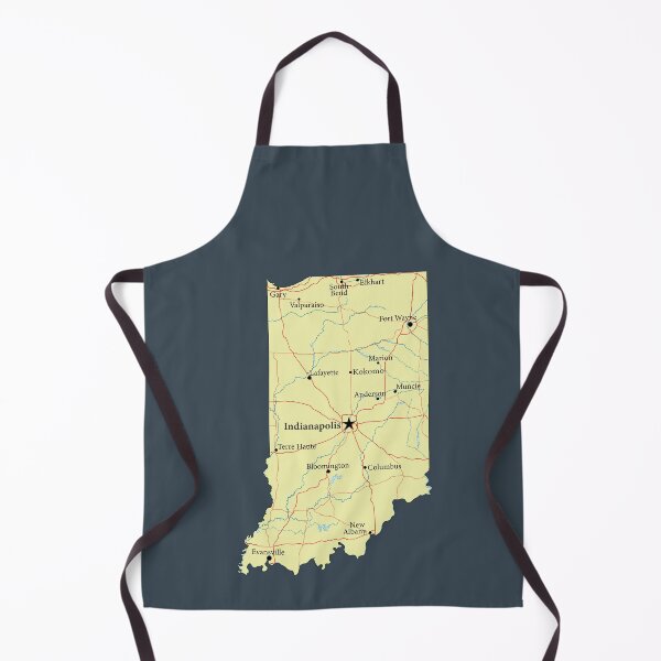 Item preview, Indiana State Map, Vintage Roads & Cities Pride designed and sold by mashmosh.