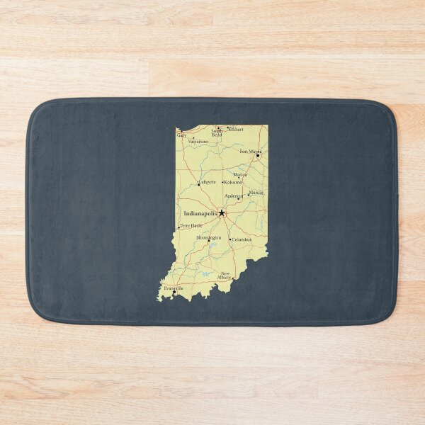 Item preview, Indiana State Map, Vintage Roads & Cities Pride designed and sold by mashmosh.