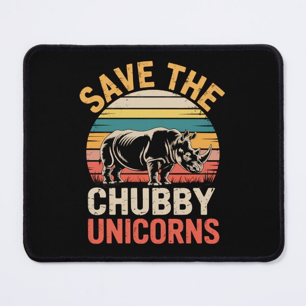 Item preview, Save The Chubby Unicorns Funny Rhino Animal designed and sold by AsteriskDatBArt.