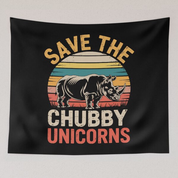 Item preview, Save The Chubby Unicorns Funny Rhino Animal designed and sold by AsteriskDatBArt.