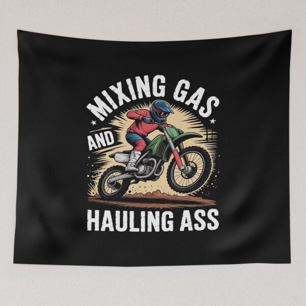 Item preview, Mixing Gas And Hauling Ass Motocross Dirt Bike Boys Mens designed and sold by andreaswest.