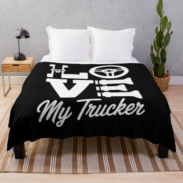 Item preview, Truck Driver Wife Husband Love My Trucker designed and sold by RayhendersonArt.