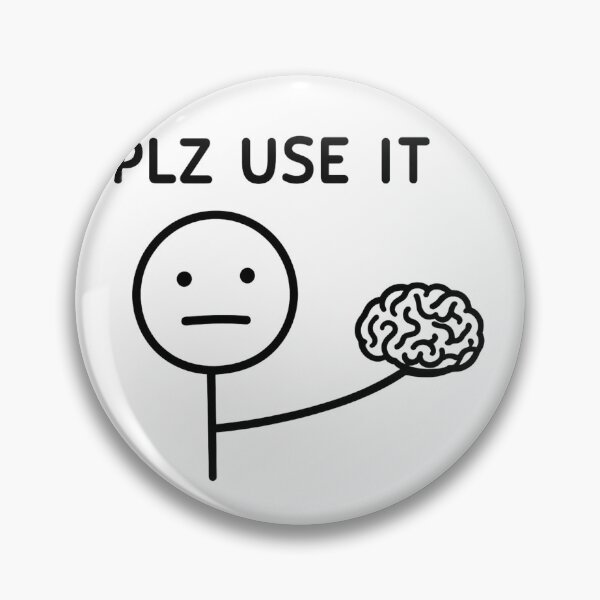 Item preview, PLZ USE IT – Minimalist Brain Reminder Design designed and sold by haitrieuic96.