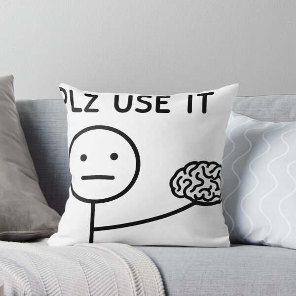 Item preview, PLZ USE IT – Minimalist Brain Reminder Design designed and sold by haitrieuic96.