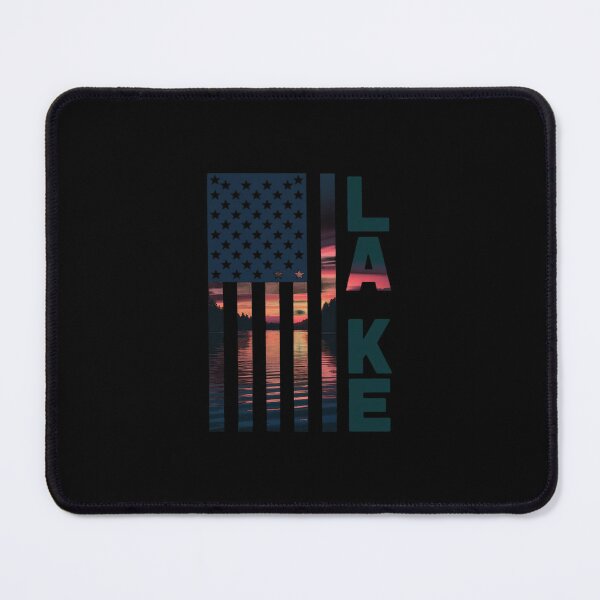 Item preview, Lake Life Fisherman Sunset American Flag Bass Fishing Boat designed and sold by andreaswest.