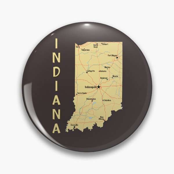 Item preview, Vintage Indiana State Map - Cities and Highways Pride designed and sold by mashmosh.