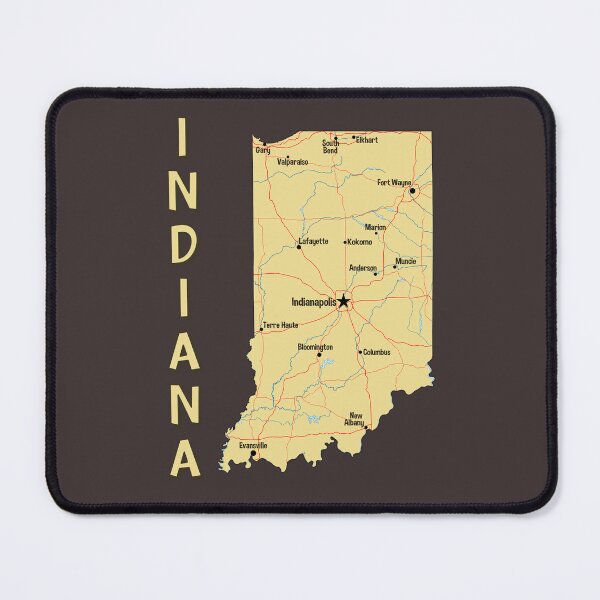 Item preview, Vintage Indiana State Map - Cities and Highways Pride designed and sold by mashmosh.