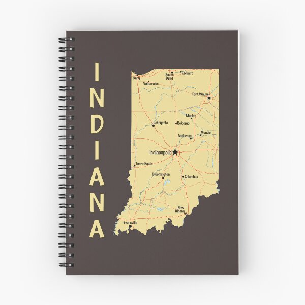 Item preview, Vintage Indiana State Map - Cities and Highways Pride designed and sold by mashmosh.