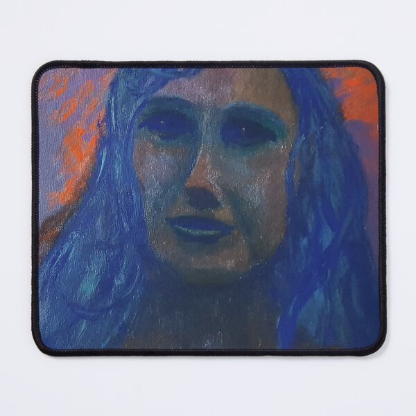 Item preview, Blue Self Portrait Expressionist Painting designed and sold by DCSMKreativ.