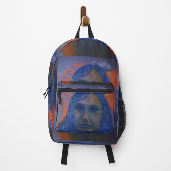 Item preview, Blue Self Portrait Expressionist Painting designed and sold by DCSMKreativ.