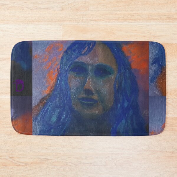 Item preview, Blue Self Portrait Expressionist Painting designed and sold by DCSMKreativ.