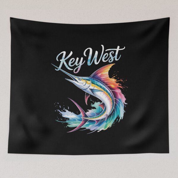 Item preview, KEY WEST Swordfish Marlin Sport Fishing Vacation Souvenir designed and sold by andreaswest.