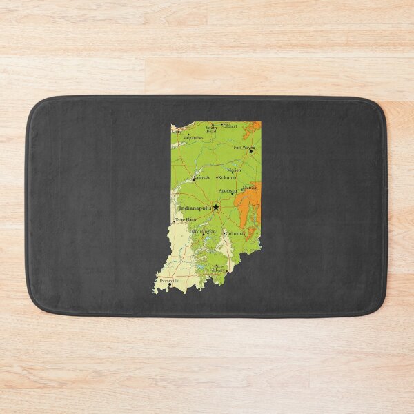 Item preview, Indiana State Map - Vintage Artistic Topography Design designed and sold by mashmosh.