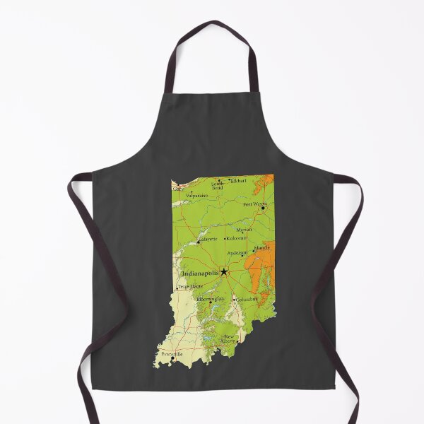Item preview, Indiana State Map - Vintage Artistic Topography Design designed and sold by mashmosh.