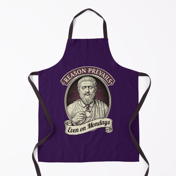 Item preview, Reason Prevail Even On Mondays - Funny Stoic Philosophy & Office Humor designed and sold by CREEPY CRAZE.