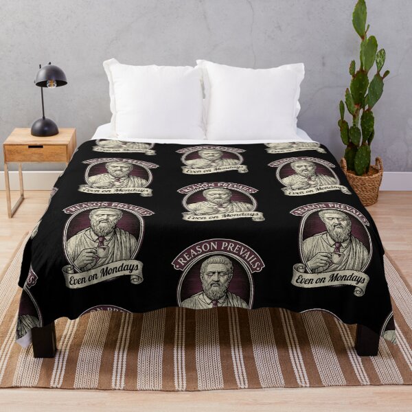 Item preview, Reason Prevail Even On Mondays - Funny Stoic Philosophy & Office Humor designed and sold by CREEPY CRAZE.