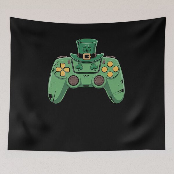 Item preview, Video Game Controller Irish Gamer St Patricks Day designed and sold by RayhendersonArt.
