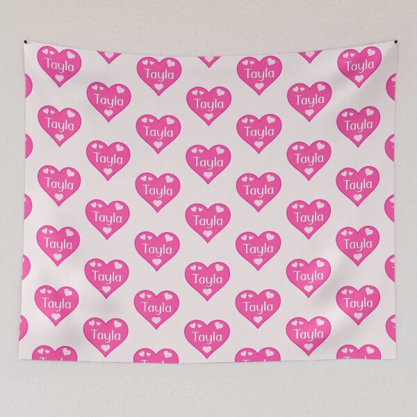 Item preview, Tayla Name Pink Heart  designed and sold by Jeallan Designs.