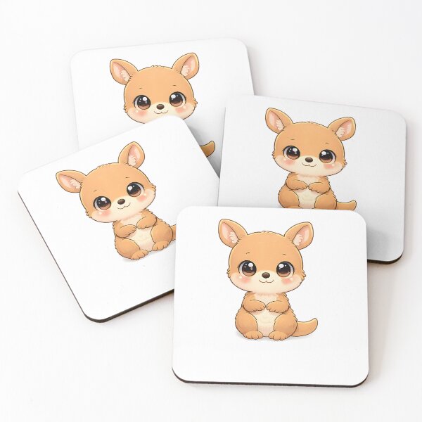 Item preview, Chibi Baby Kangaroo Joey Cute Front Facing Cartoon MR Zgredzio designed and sold by mr-zgredzio.