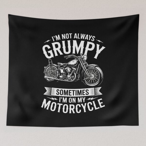 Item preview, I'm Not Always Grumpy - Biker Motorcycle Rider Riding Racing designed and sold by andreaswest.