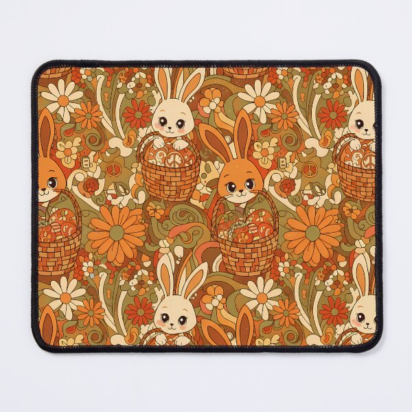 Item preview, Groovy Bunny Baskets – Seamless Retro Easter Garden Pattern designed and sold by meesub.
