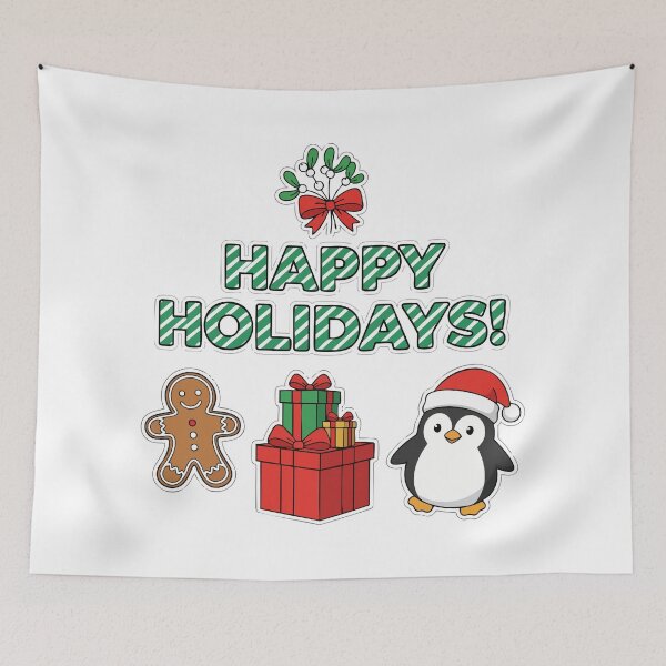 Item preview, Happy Holidays Christmas Sticker Clipart Set designed and sold by graphicnew.