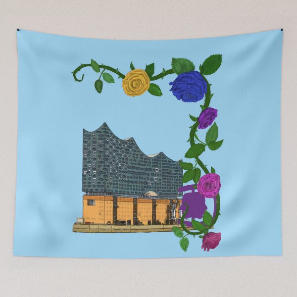 Item preview, Elbphilharmonie Hamburg Rose Illustration designed and sold by DCSMKreativ.