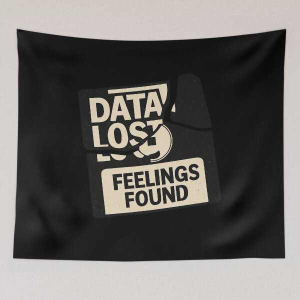 Item preview, DATA LOST FEELINGS FOUND - Broken Floppy Disk Poster designed and sold by MKreative Studio.