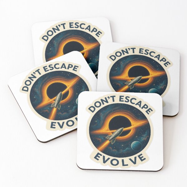 Item preview, Don’t Escape, Evolve – Motivational Space Rocket Sticker designed and sold by Razikcr.