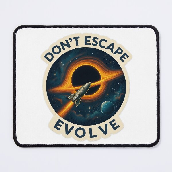 Item preview, Don’t Escape, Evolve – Motivational Space Rocket Sticker designed and sold by Razikcr.