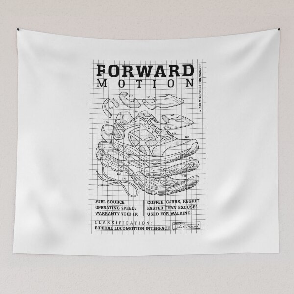 Item preview, Marathon Runner Forward Motion Funny Running Shoe Diagram designed and sold by GrandeDuc.