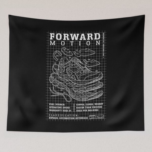 Item preview, Marathon Runner Forward Motion Funny Running Shoe Diagram designed and sold by GrandeDuc.