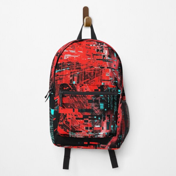Item preview, Red Glitch Cyberpunk Silence Mystery Portrait designed and sold by Rama_design.