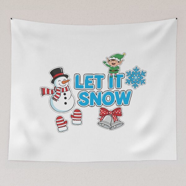Item preview, Let It Snow Christmas Sticker Clipart designed and sold by graphicnew.