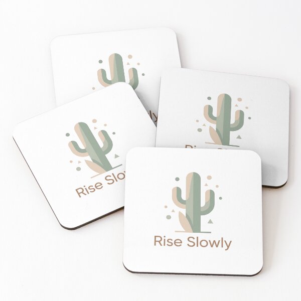 Item preview, Rise Slowly – Minimal Cactus Motivation Design designed and sold by VedantXStudio.