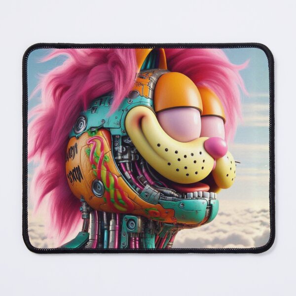 Item preview, “Circuit Snacc: Cyber Cat, Pink Hair & the Mech-Mood Matrix” designed and sold by Print Fiction.