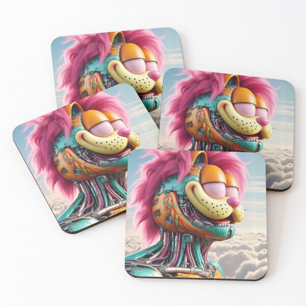 Item preview, “Circuit Snacc: Cyber Cat, Pink Hair & the Mech-Mood Matrix” designed and sold by Print Fiction.