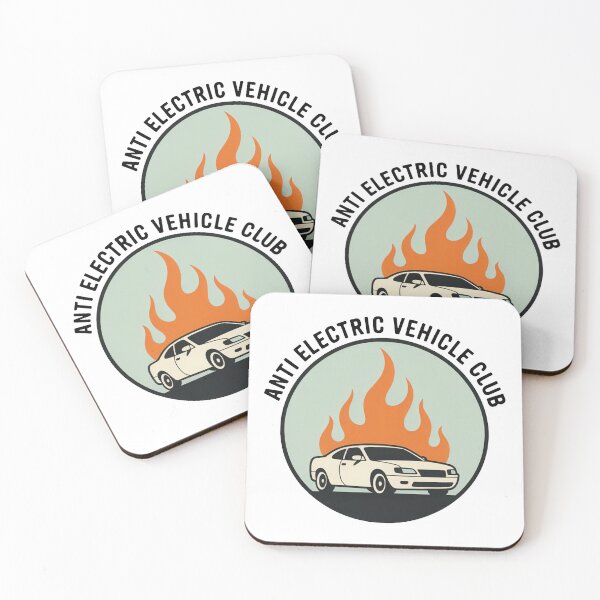 Item preview, Anti Electric Vehicle Club Funny Car Design designed and sold by MonkiFlipp.