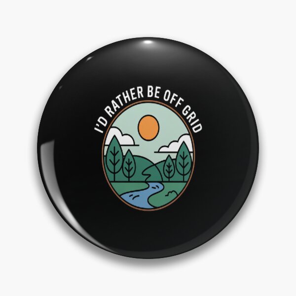 Item preview, I'd Rather Be Off Grid, Off Grid Happy Camping Mountain designed and sold by TheRetroStyle.