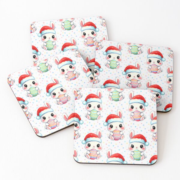 Item preview, Holiday Mash-Up – Santa Bunny Easter Egg Pattern designed and sold by meesub.