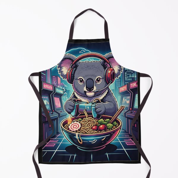 Item preview, Koala Gamer Ramen Noodles Neon Arcade designed and sold by FemmeForge.