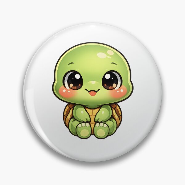 Item preview, Chibi Baby Turtle Cute Front Facing Cartoon Tortoise MR Zgredzio designed and sold by mr-zgredzio.