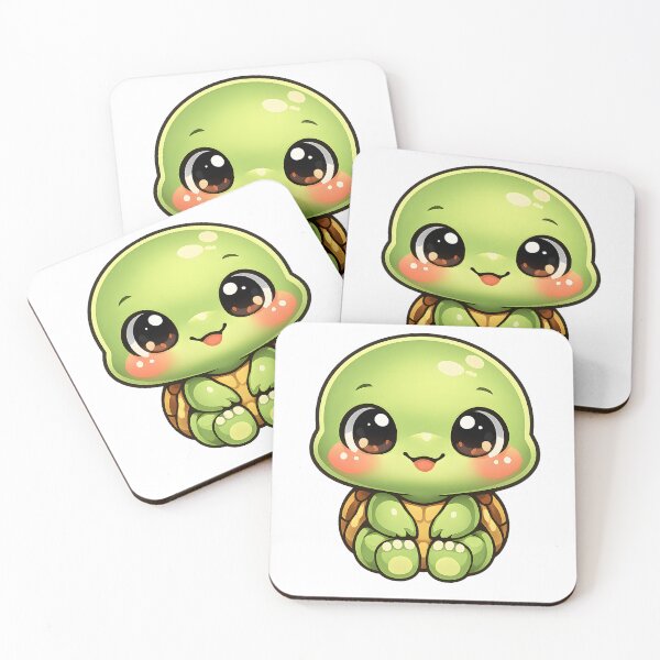 Item preview, Chibi Baby Turtle Cute Front Facing Cartoon Tortoise MR Zgredzio designed and sold by mr-zgredzio.